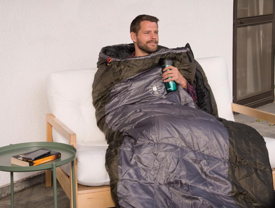 Coleman Big Basin 15°F Big & Tall Sleeping Bag, Cold Weather Sleeping Bag with Snag-Free Zipper & Better Heat Retention, Machine Washable - Image 3