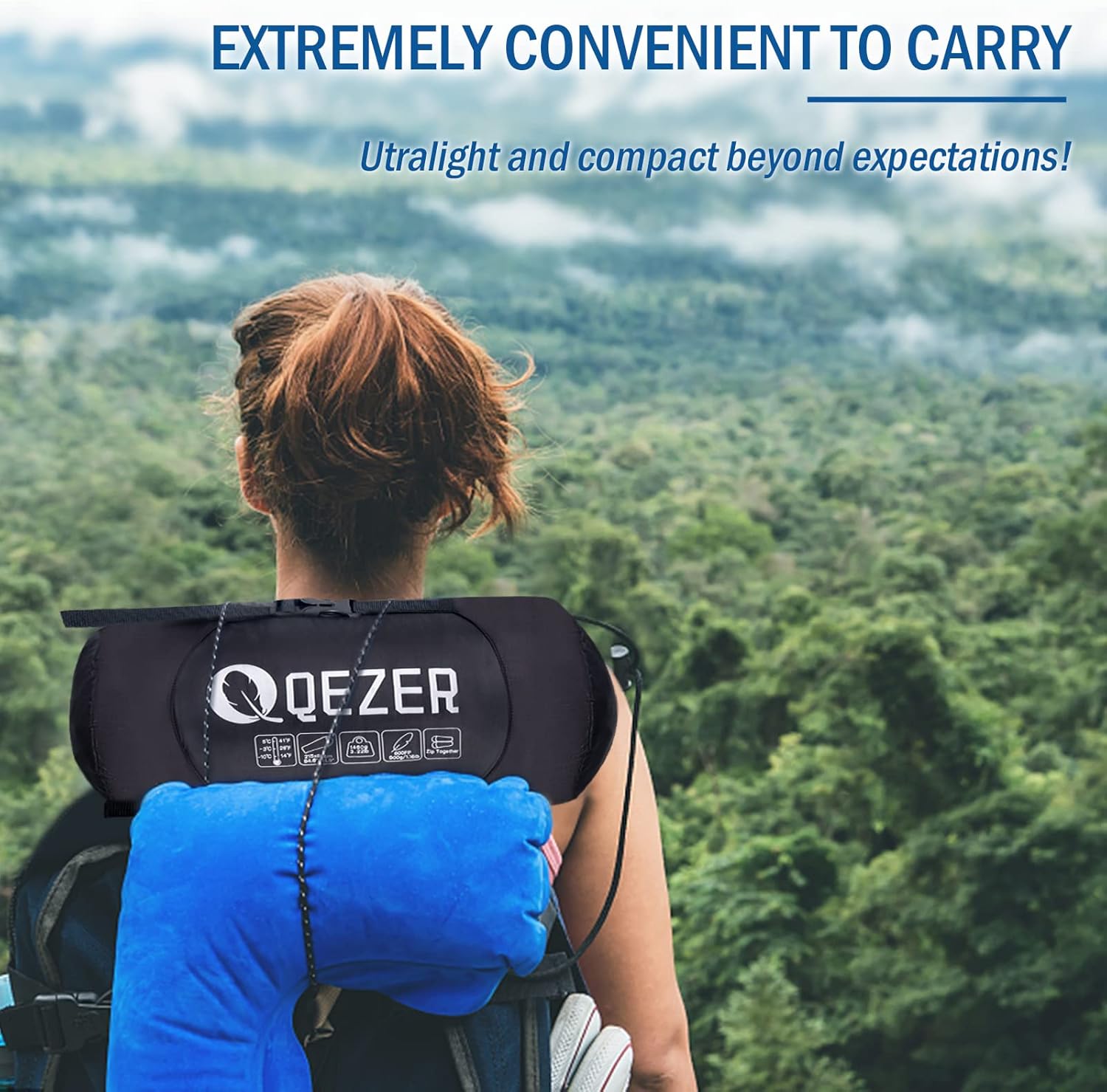 Down Sleeping Bag for Adults 0°F 10°F 15°F 20°F Backpacking Sleeping Bag for Cold Weather with Compression Sack - Image 7