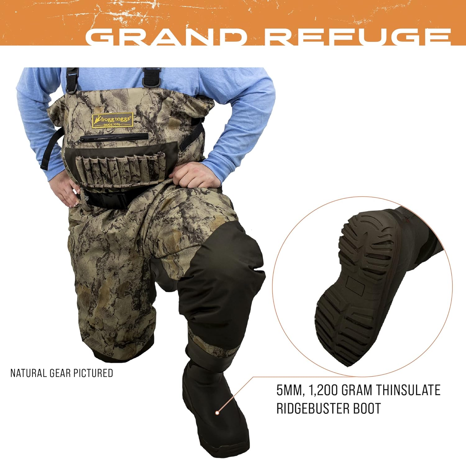 FROGG TOGGS Men's Grand Refuge 3.0 Bootfoot Hunting Wader with removable Insulation Liner - Image 5